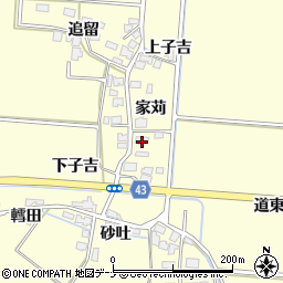 秋田県由利本荘市葛法家苅28周辺の地図