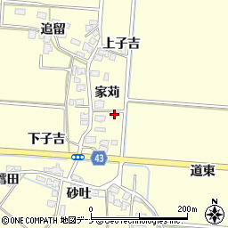 秋田県由利本荘市葛法家苅3周辺の地図