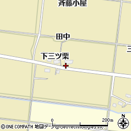 秋田県横手市下境斉藤小屋1周辺の地図