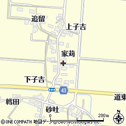 秋田県由利本荘市葛法家苅周辺の地図