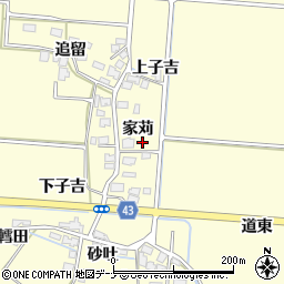 秋田県由利本荘市葛法家苅5周辺の地図