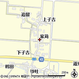 秋田県由利本荘市葛法家苅27周辺の地図