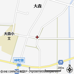 秋田県横手市大森町峠町下周辺の地図