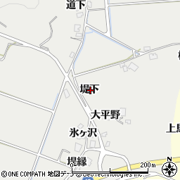 秋田県由利本荘市船岡堤下周辺の地図