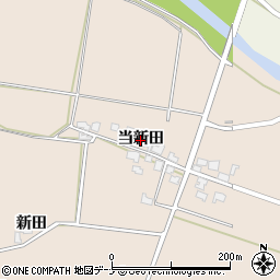 秋田県由利本荘市鮎瀬（当新田）周辺の地図