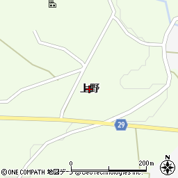 秋田県横手市大森町上溝（上野）周辺の地図