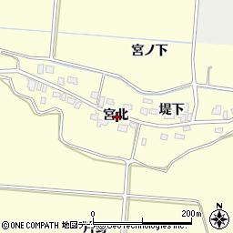 秋田県由利本荘市葛法宮北周辺の地図