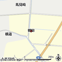 秋田県由利本荘市葛法（鶴田）周辺の地図