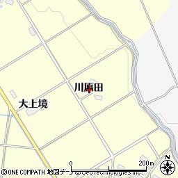 秋田県横手市上境川原田周辺の地図