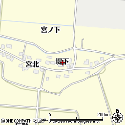 秋田県由利本荘市葛法堤下周辺の地図
