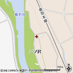 秋田県横手市杉目二ノ沢周辺の地図