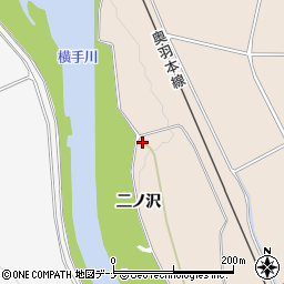 秋田県横手市杉目（二ノ沢）周辺の地図
