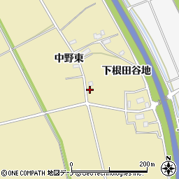 秋田県横手市大雄中野東110周辺の地図