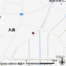 秋田県横手市大森町中島周辺の地図
