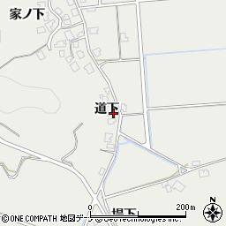 秋田県由利本荘市船岡道下周辺の地図
