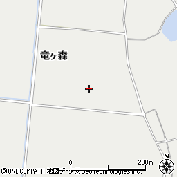 秋田県由利本荘市船岡竜ヶ森周辺の地図