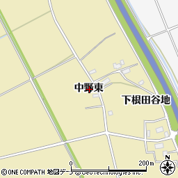 秋田県横手市大雄中野東周辺の地図