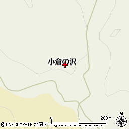 秋田県由利本荘市滝小倉の沢周辺の地図