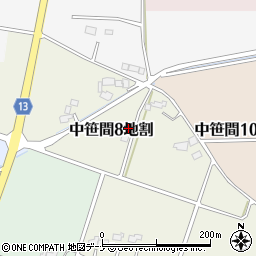 岩手県花巻市中笹間第８地割56周辺の地図