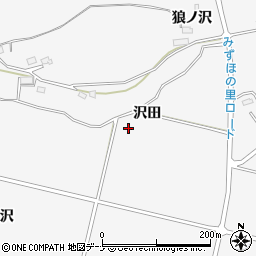秋田県横手市杉沢沢田周辺の地図