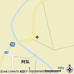 秋田県横手市大雄（東阿気）周辺の地図