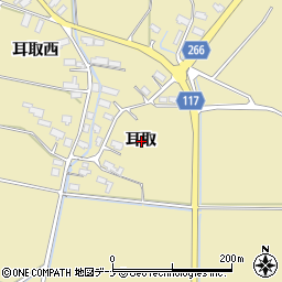秋田県横手市大雄耳取周辺の地図