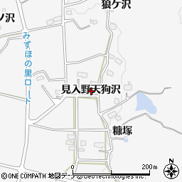 秋田県横手市杉沢見入野天狗沢周辺の地図