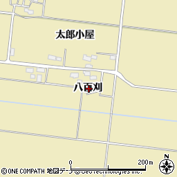 秋田県横手市下境八百刈周辺の地図