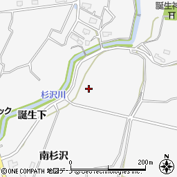 秋田県横手市杉沢誕生下周辺の地図
