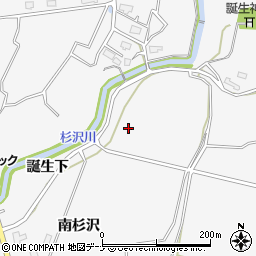 秋田県横手市杉沢（誕生下）周辺の地図