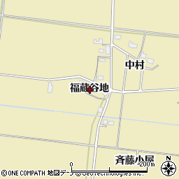秋田県横手市下境福蔵谷地周辺の地図