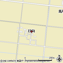 秋田県横手市下境日向周辺の地図