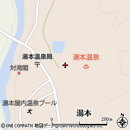 湯本温泉句碑公園周辺の地図