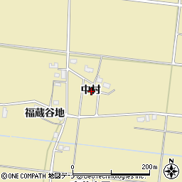 秋田県横手市下境中村周辺の地図