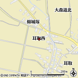 秋田県横手市大雄耳取西周辺の地図