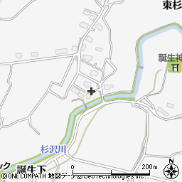 秋田県横手市杉沢中杉沢327周辺の地図