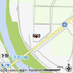 秋田県由利本荘市万願寺堀切周辺の地図