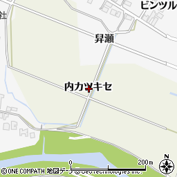 秋田県由利本荘市上野内カツキセ周辺の地図