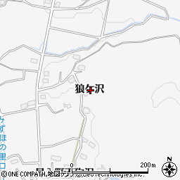 秋田県横手市杉沢狼ケ沢周辺の地図