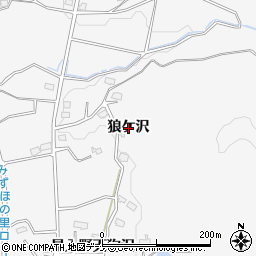 秋田県横手市杉沢（狼ケ沢）周辺の地図