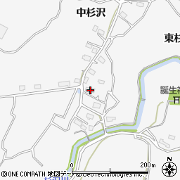 秋田県横手市杉沢中杉沢331周辺の地図