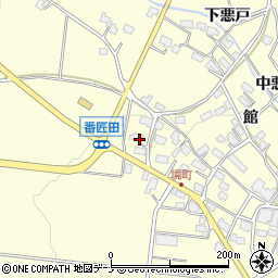 秋田県横手市上境番匠田95周辺の地図