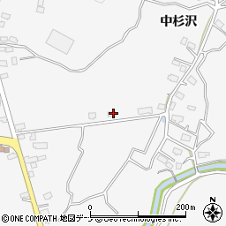 秋田県横手市杉沢（中杉沢）周辺の地図