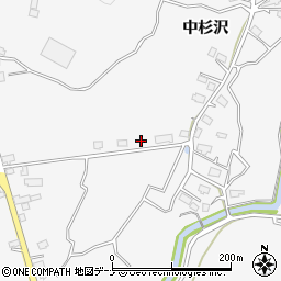 秋田県横手市杉沢中杉沢199周辺の地図