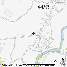 秋田県横手市杉沢中杉沢199-6周辺の地図