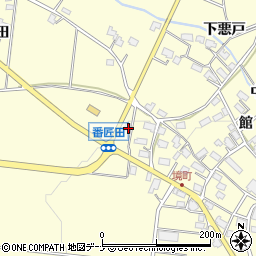 秋田県横手市上境番匠田160周辺の地図