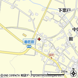 秋田県横手市上境番匠田104周辺の地図