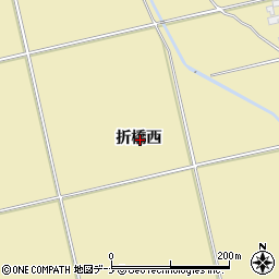 秋田県横手市大雄折橋西周辺の地図
