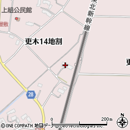 岩手県北上市更木１４地割周辺の地図