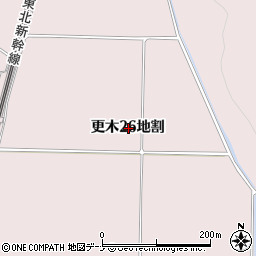 岩手県北上市更木２６地割周辺の地図